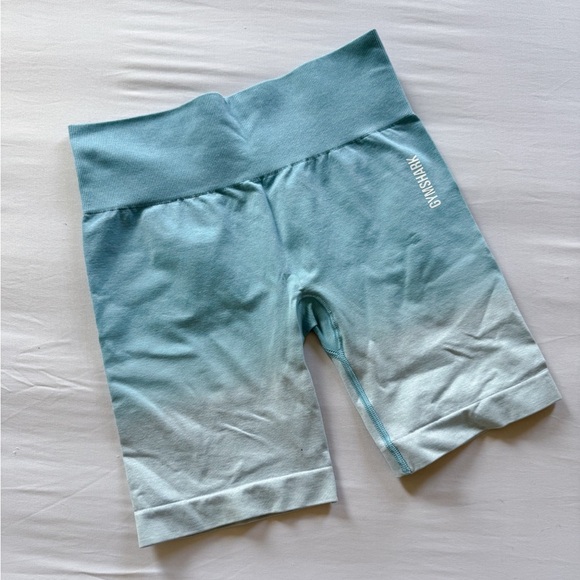 Gymshark Teal and White ombré  Shorts size M - Picture 1 of 6